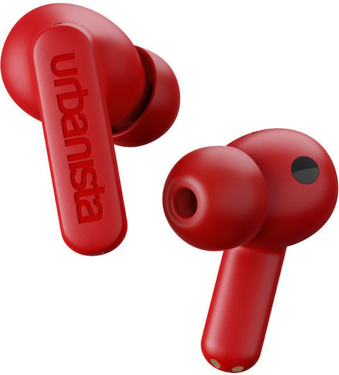 Urbanista Atlanta In ear Bluetooth хендсфри Слушалки с Устойчивост на Пот и Кутийка за Зареждане Scarlet Red