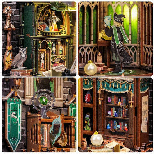 Cutebee Παιχνίδι Κατασκευών Ξύλινo Book Nook Kit Darkness Common Room DIY για Παιδιά 14+ Ετών