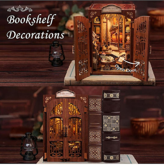 Cutebee Wooden Construction Toy Bookstore for Children 14+ years old+ Years
