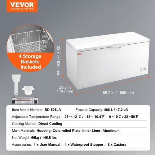 Vevor Επαγγελματικός Καταψύκτης 488lt