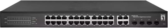 Level One GES-2128 Hilbert Managed L2 Switch με 24 Θύρες Gigabit (1Gbps) Ethernet και 4 SFP Θύρες
