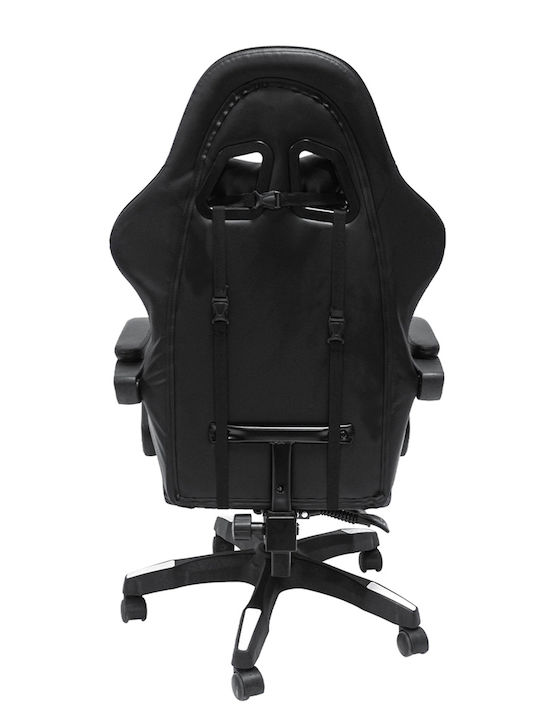HomeMarkt Darren Καρέκλα Gaming Δερματίνης Μαύρη