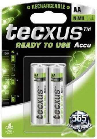 Set 2 Tecxus Tcm 2300aa/rtu Rechargeable Batteries Ready To Use 2300 Mah Aa Size Ni-mh
