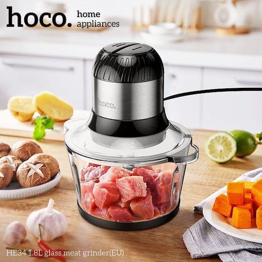 Hoco Mini Chopper Multi 300W mit Behälter 1,8l Schwarz