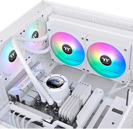 Thermaltake TH280 Ultra EX Snow Edition v2 Υδρόψυξη AIO CPU με 2 Ανεμιστήρες 120mm και ARGB Φωτισμό Λευκή