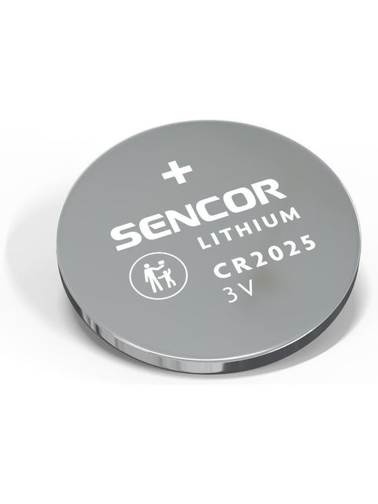 Sencor Μπαταρία Λιθίου Ρολογιών CR2025 3V 1τμχ
