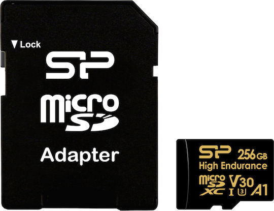 Silicon Power V30 microSDXC 256GB Class 10 V30 με αντάπτορα