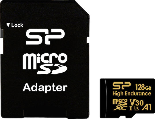 Silicon Power V30 microSDXC 128GB Class 10 V30 με αντάπτορα