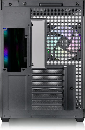 View 380 TG ARGB Gaming Midi Tower Computer Case with Side Window Black