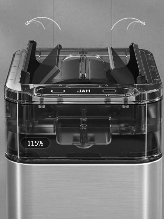 Delta Cleaning Inox Badezimmer Mülleimer Sanftes Schließen 9Es Silber