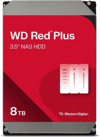 Western Digital Red Plus 8TB HDD Hard Drive 3.5" SATA III 5400rpm with 256MB Cache for NAS