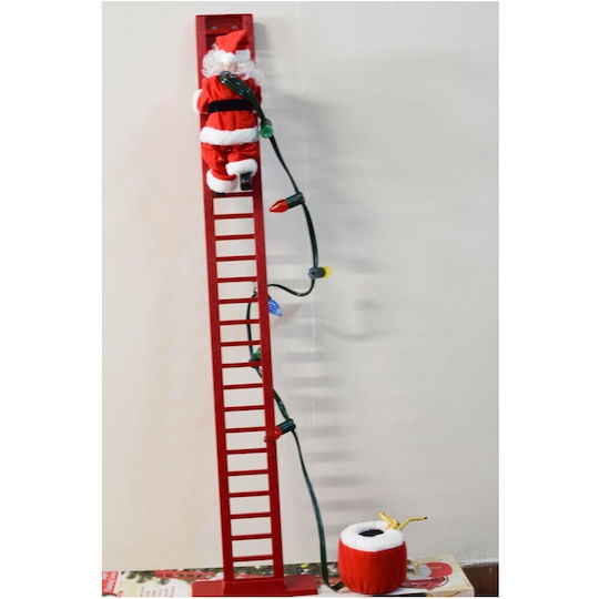 Mr Christmas Super Climbing Santa Διακοσμητικός Άι Βασίλης Κόκκινος σε Σκάλα