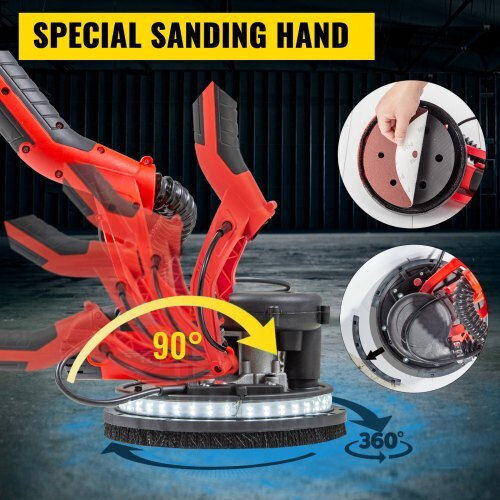 Vevor Telescopic Disc Sander Gypsum board 750W with Dust Extraction Capability
