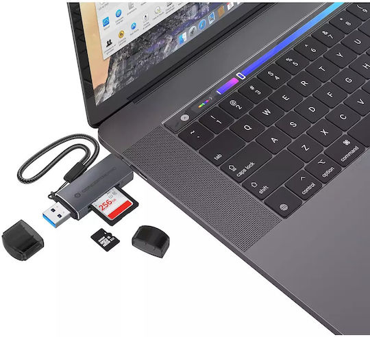 Conceptronic Card Reader USB 2.0 Type-C για SD/microSD