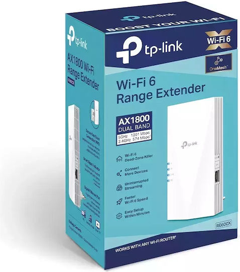 TP-LINK RE600X v2 Мрежа WiFi удължител Двулентов (2.4 и 5GHz) 1750Mbps