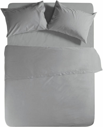 Nef-Nef Homeware Basic King Size 180x200+35εκ. με Λάστιχο Light Grey