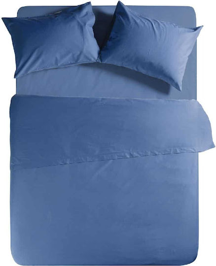 Nef-Nef Homeware Semi Dublu 120x200+30cm cu Elastic Basic Indigo 1053 Nef-Nef Homeware Semi Dublu 120x200+30cm cu Elastic Basic Indigo 1053