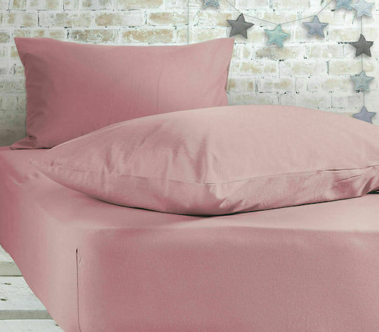 Nef-Nef Homeware Jersey Διπλό 140x200+30εκ. με Λάστιχο Pink Nef-Nef Homeware Jersey Διπλό 140x200+30εκ. με Λάστιχο Pink