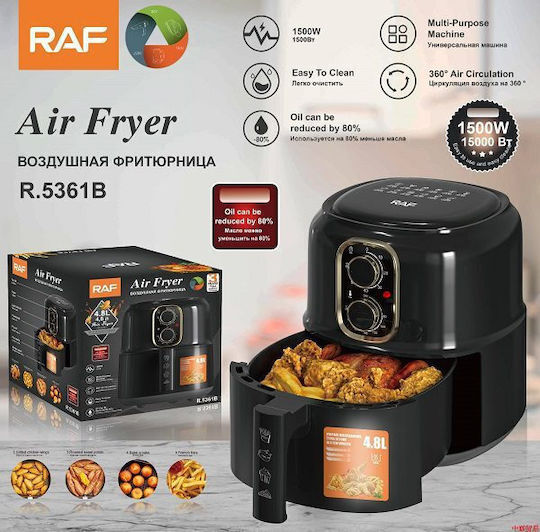 Raf R5237b Heißluftfritteuse 3Es Schwarz