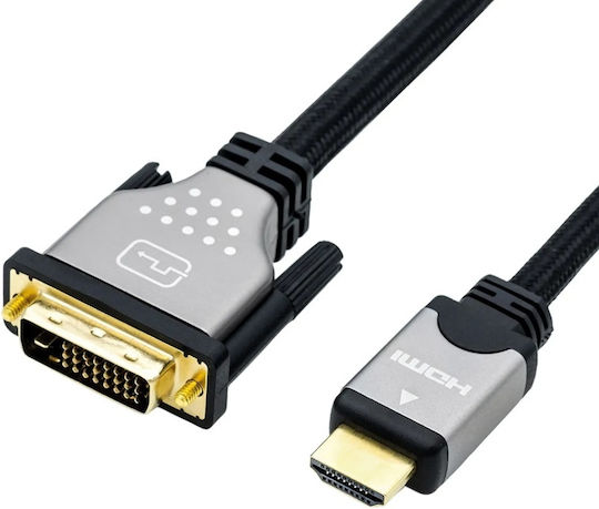 Value Cable DVI-D male - HDMI male 1.5m Μαύρο (11.04.5876-10)