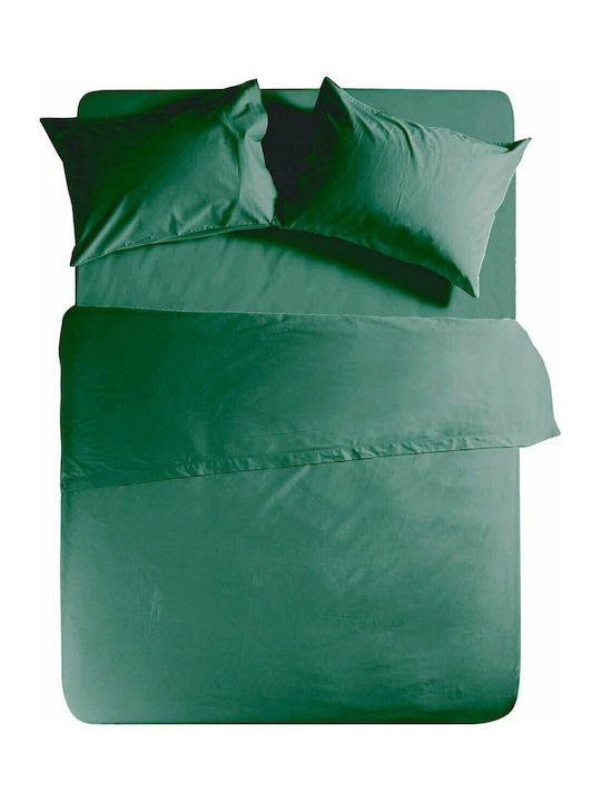 Nef-Nef Homeware Sheet for Single Bed with Elastic 100x200+30cm. Basic 011710 1172 Green