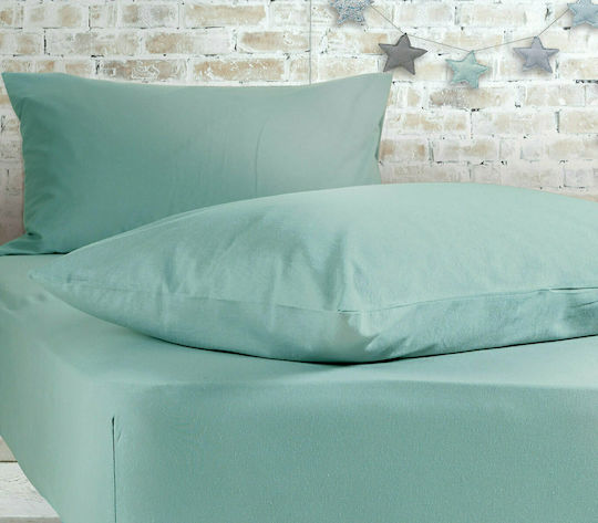 Nef-Nef Homeware Jersey King Size 180x200+35εκ. με Λάστιχο 1019 Aqua