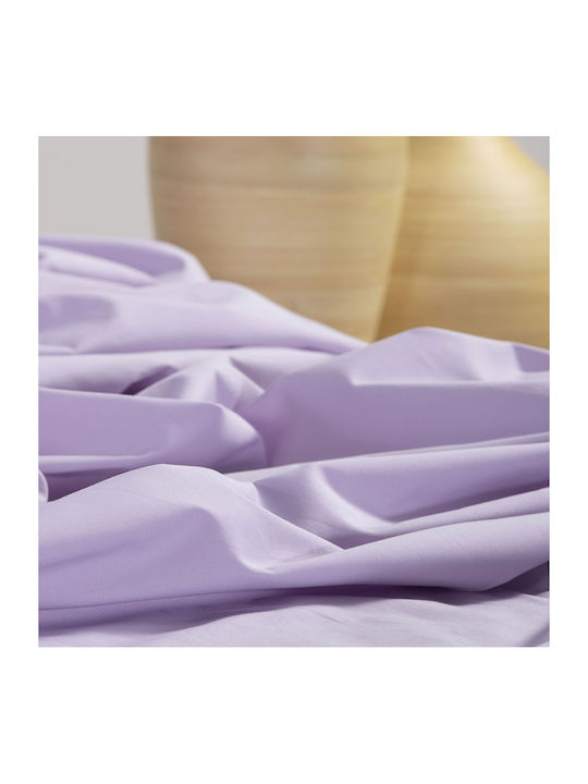 Nef-Nef Homeware Bettlaken für Einzelbett mit Gummiband 100x200+30cm. Basic 1159 Lavender