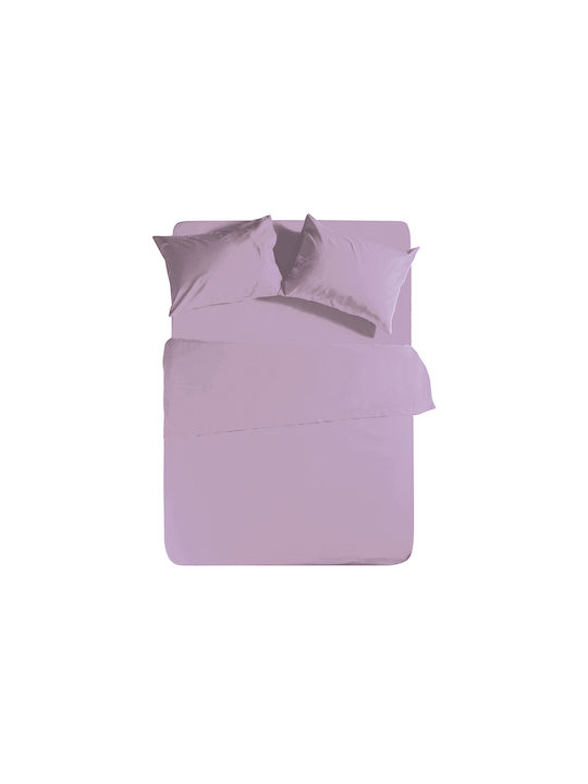 Nef-Nef Homeware Sheet for Single Bed with Elastic 100x200+30cm. Basic 011710 1159 Lavender