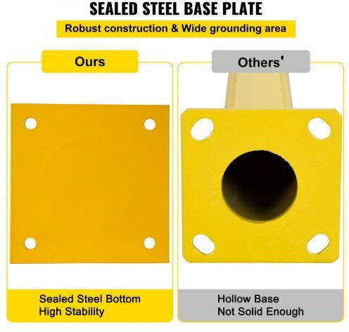 Vevor Traffic Columns Yellow W14xH122cm