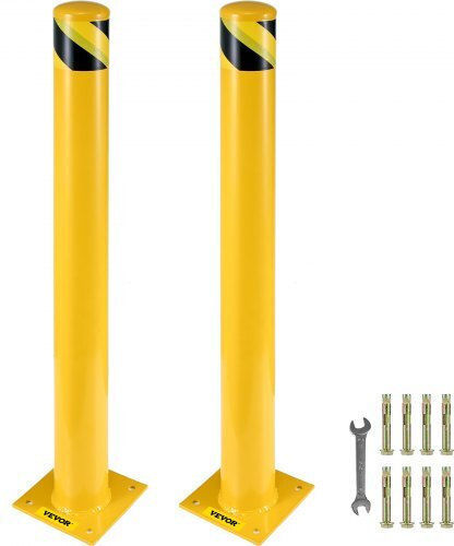 Vevor Κολωνάκι Σήμανσης σε Κίτρινο Χρώμα 14x107εκ.