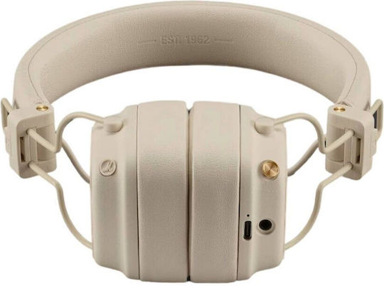 Marshall Major V Wireless / Wired On Ear Headphones with 100 hours of Operation and Quick Charge Beige
