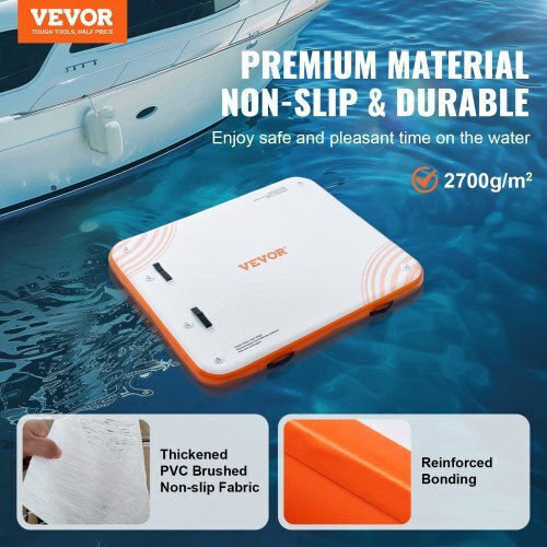 Vevor Inflatable Sea Mattress For 2 People White 182.88x152.4cm