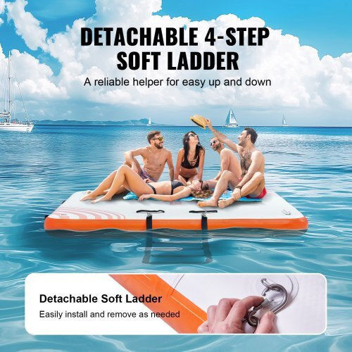 Vevor Inflatable Sea Mattress For 2 People White 182.88x152.4cm