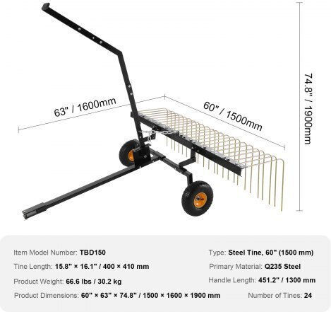Vevor Piesă de Cultivator QXSCJ60QYGLJUL9E5V0