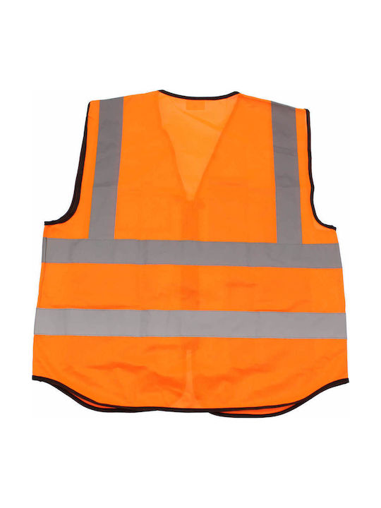 Men's Work Vest with Reflective Strips Orange Men's Work Vest with Reflective Strips Orange