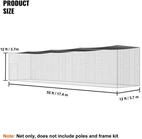 Vevor Baseball Net Professional Baseball Softball Training Net 55ft Single Net Zyw55yc000000xq1fv0