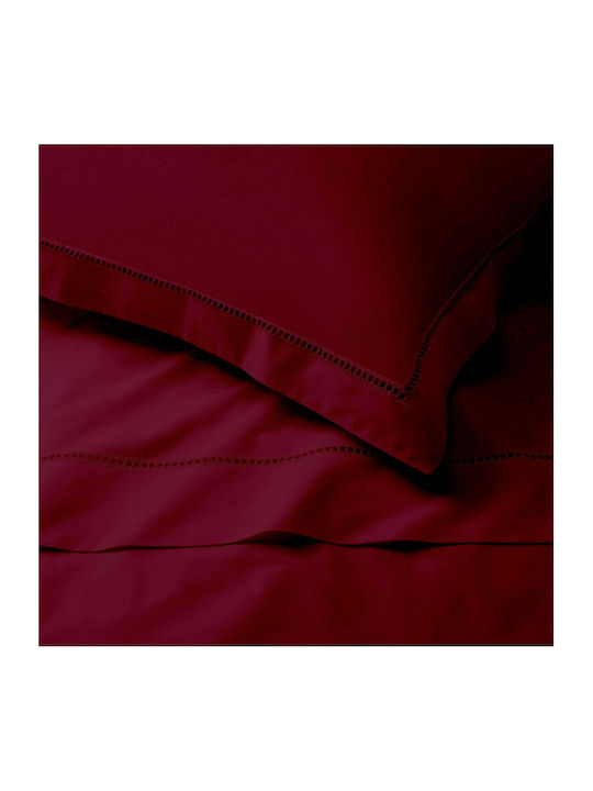 24home.gr Bettwäsche-Set Überdoppel 240x260cm. Red 4Stück