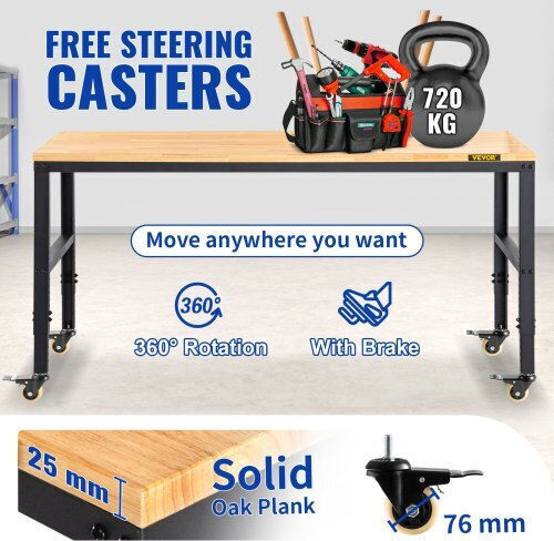 Vevor Πάγκος Εργασίας Αντοχής 720kg 61x104x122cm SMKDJGZTDLZOCVV3GV2