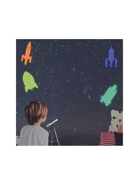 The Home Deco Factory Kids Glow-in-the-Dark Wall Sticker Children's Spaceships