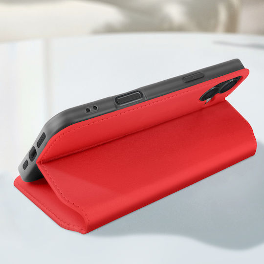 Avizar Case Iphone 16 Plus Clapet Card Holder Video Holder Red