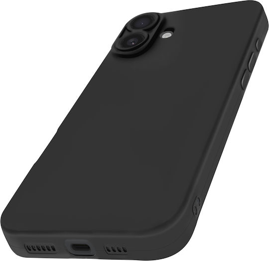 Avizar Hülle iPhone 16 Plus Silikon Weich Dünnes Leichtes Design Schwarz
