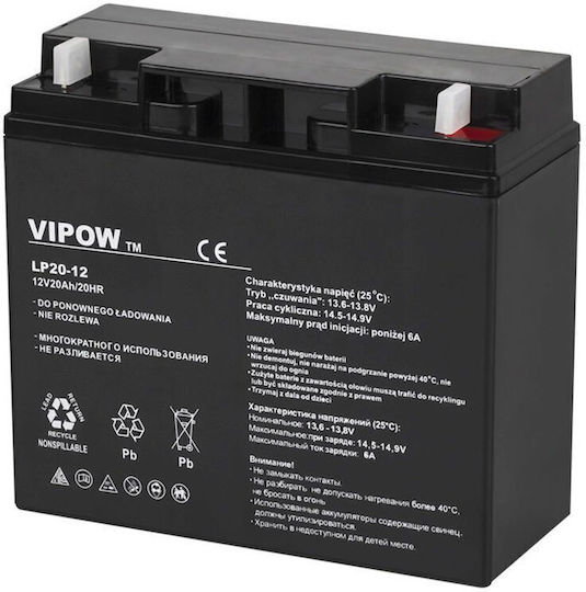 12V Blei-Gel-Batterie 20Ah Wartungsfrei 181x77x167 mm