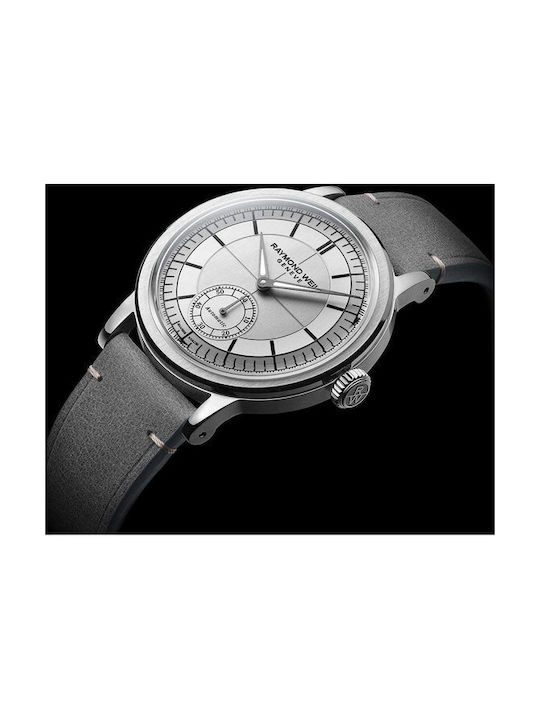 Raymond Weil Ανδρικό Ρολόι Αυτόματο με Γκρι Δερμάτινο Λουράκι