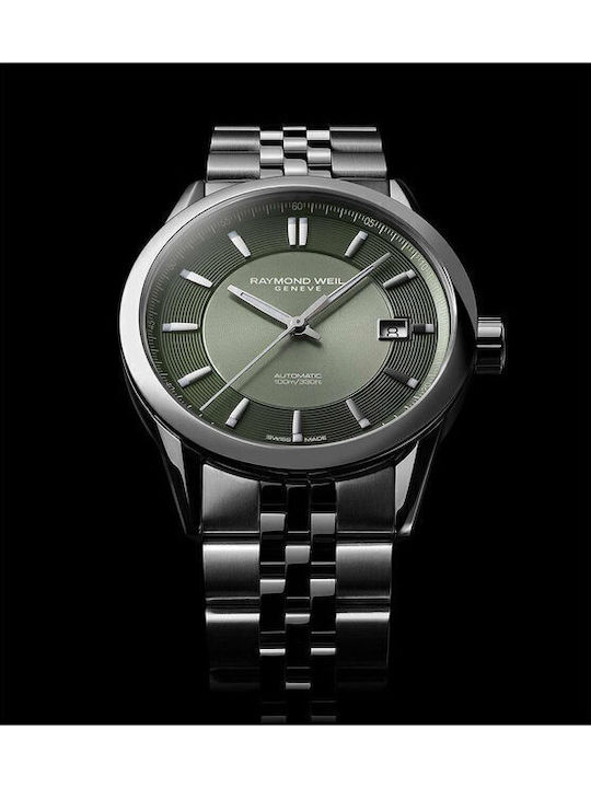 Raymond Weil Freelancer Мъжки Часовник Автоматичен с Сребърен Метална Гривна