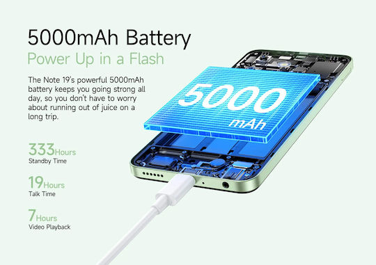 Ulefone Note 19 Dual SIM (3/32GB) Звезден Черен