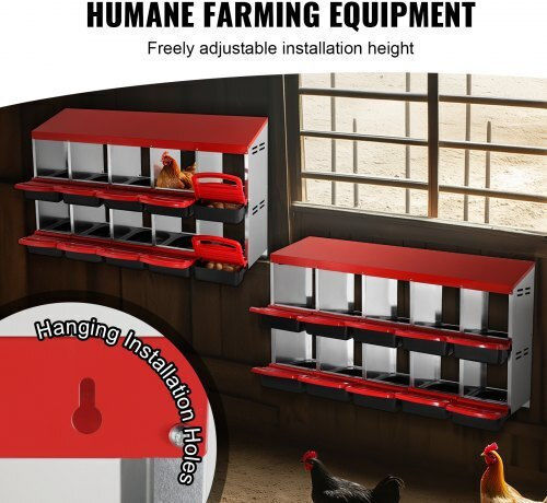 Vevor Chicken Nesting Box 10 Slots Sloped Nests Jscdx3045inct4y3wv0