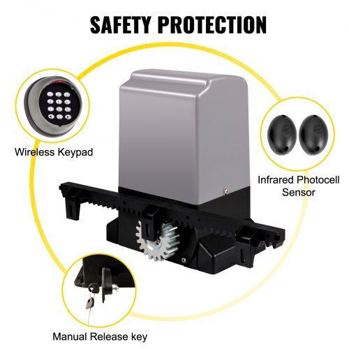 Vevor Set Garage Door Motor for Sliding Door for Maximum Weight 1800kg