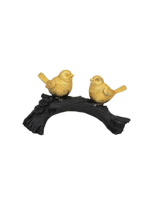 Table Decorative Polyresin Fylliana "Birds Branch" Black-Gold Color 28x10x15cm 281-224-025