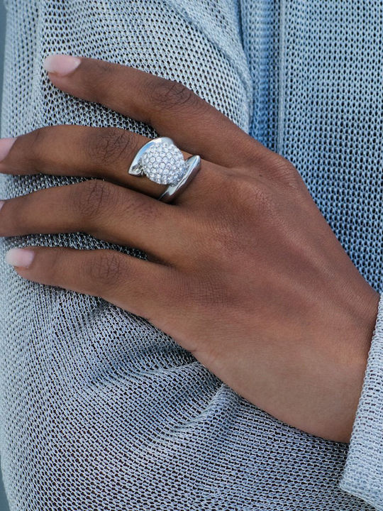 Edblad Ring with Zircon made of Steel