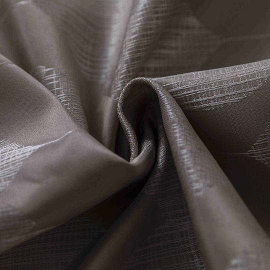 My Home Luxury Brown Curtain with Grommets 280x260cm